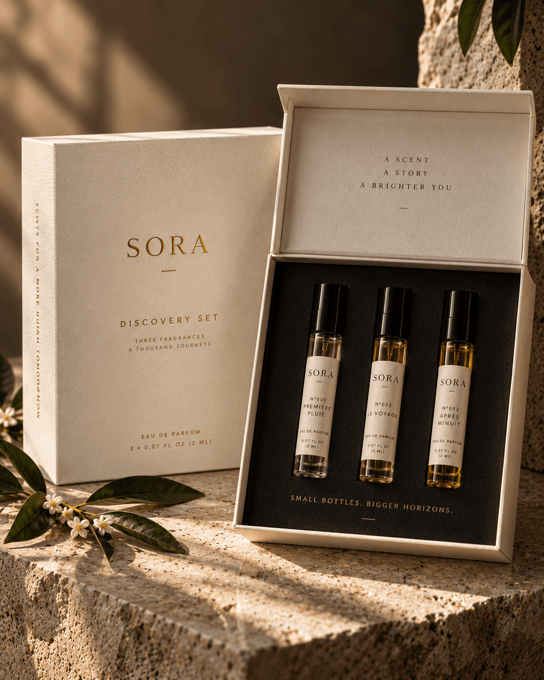 SORA  SORA DISCOVERY SET EXTRAIT DE PARFUM flacon